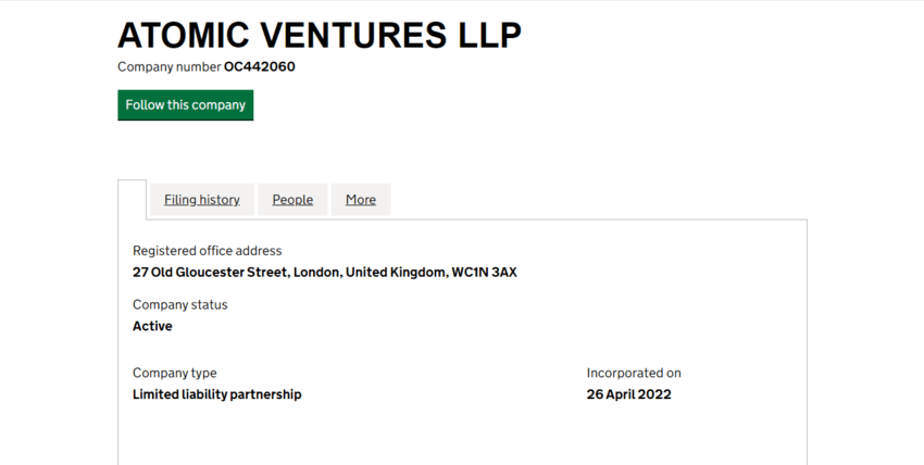 информация о регистрации компании в Англии 