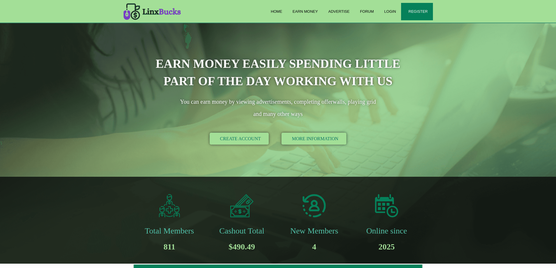 Screenshot for linxbucks.net - 0