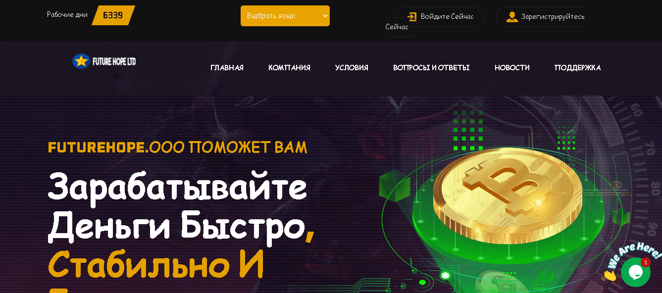 Фальшивый инвестиционный сайт от мошенников 