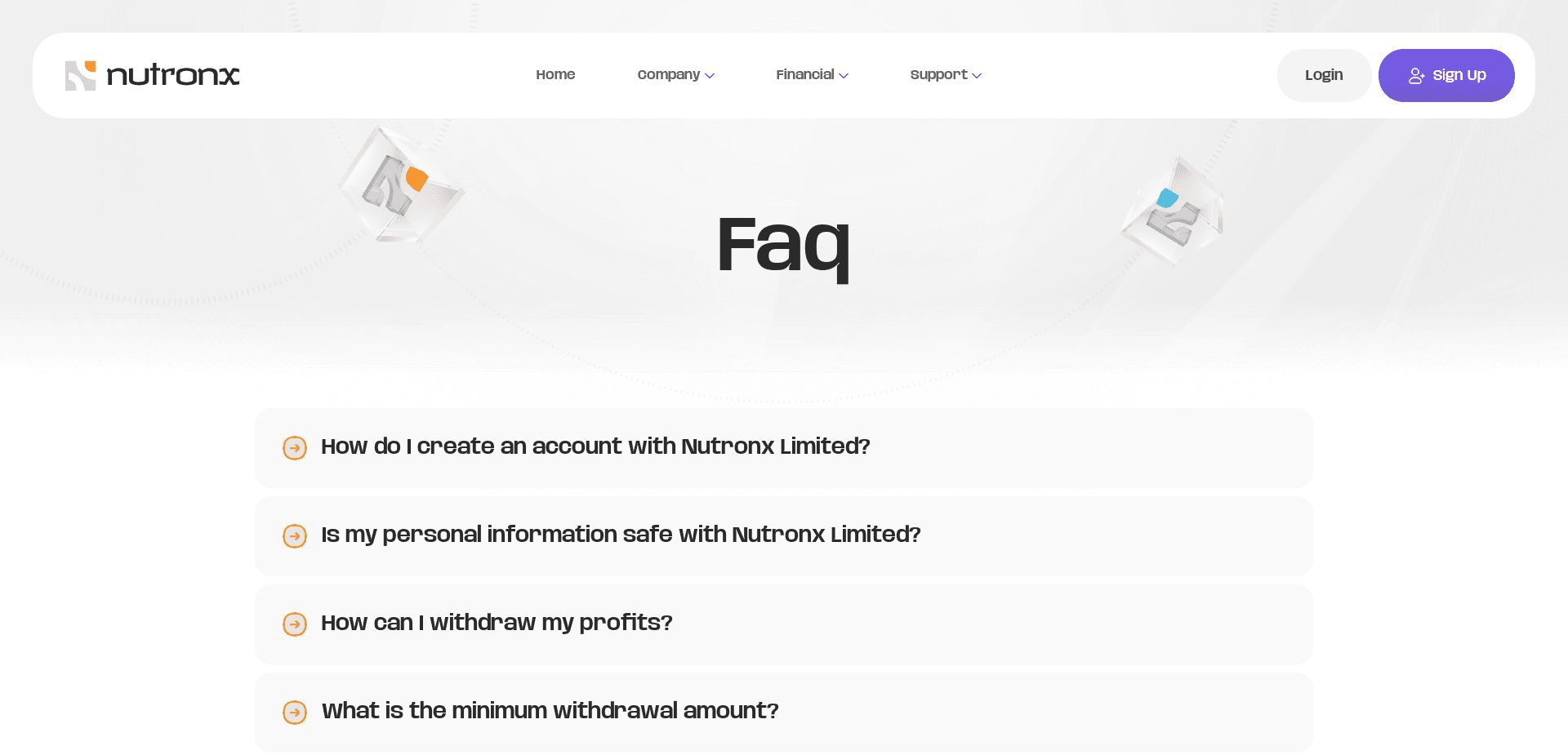Screenshot for nutronx.org - 1