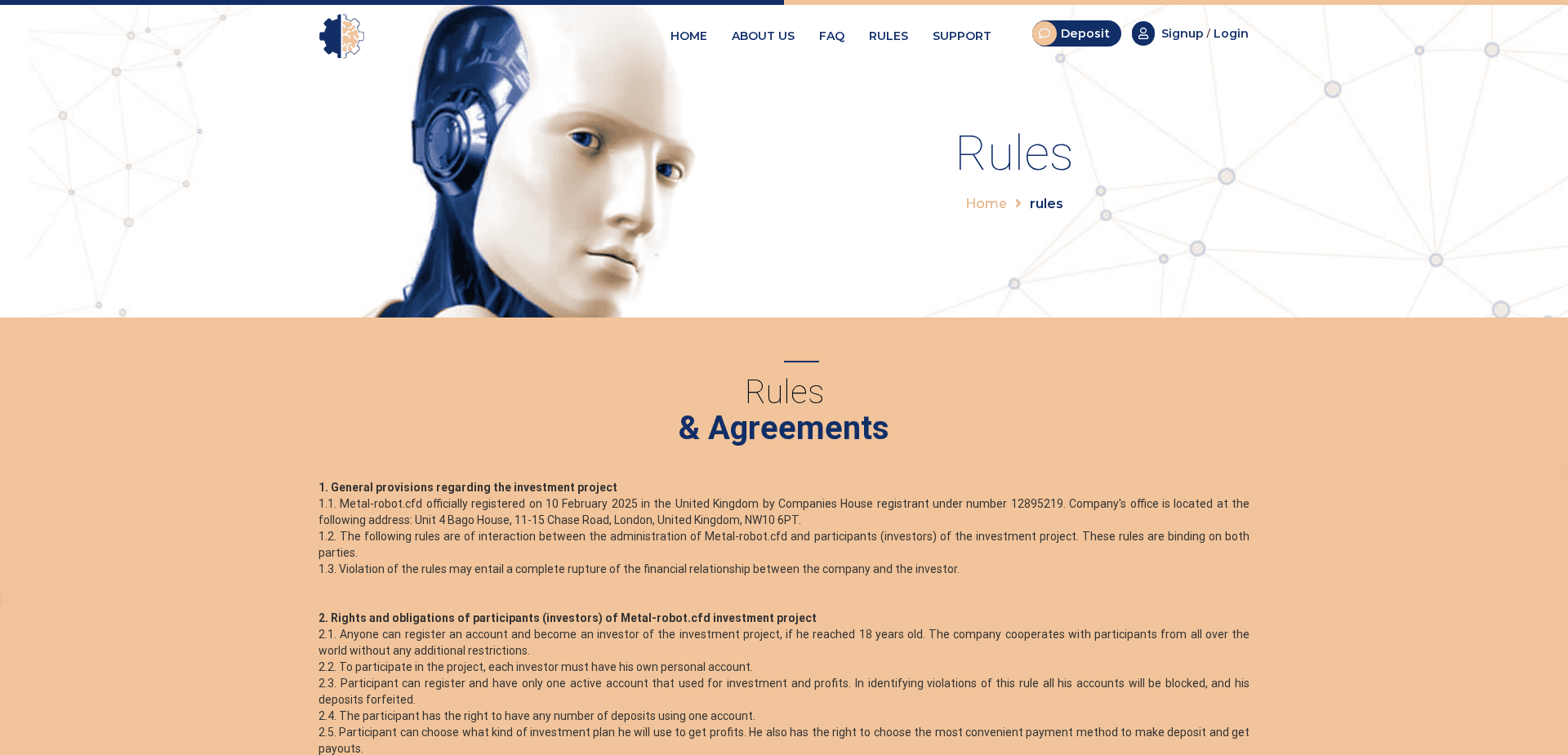 Screenshot for metal-robot.cfd - 1
