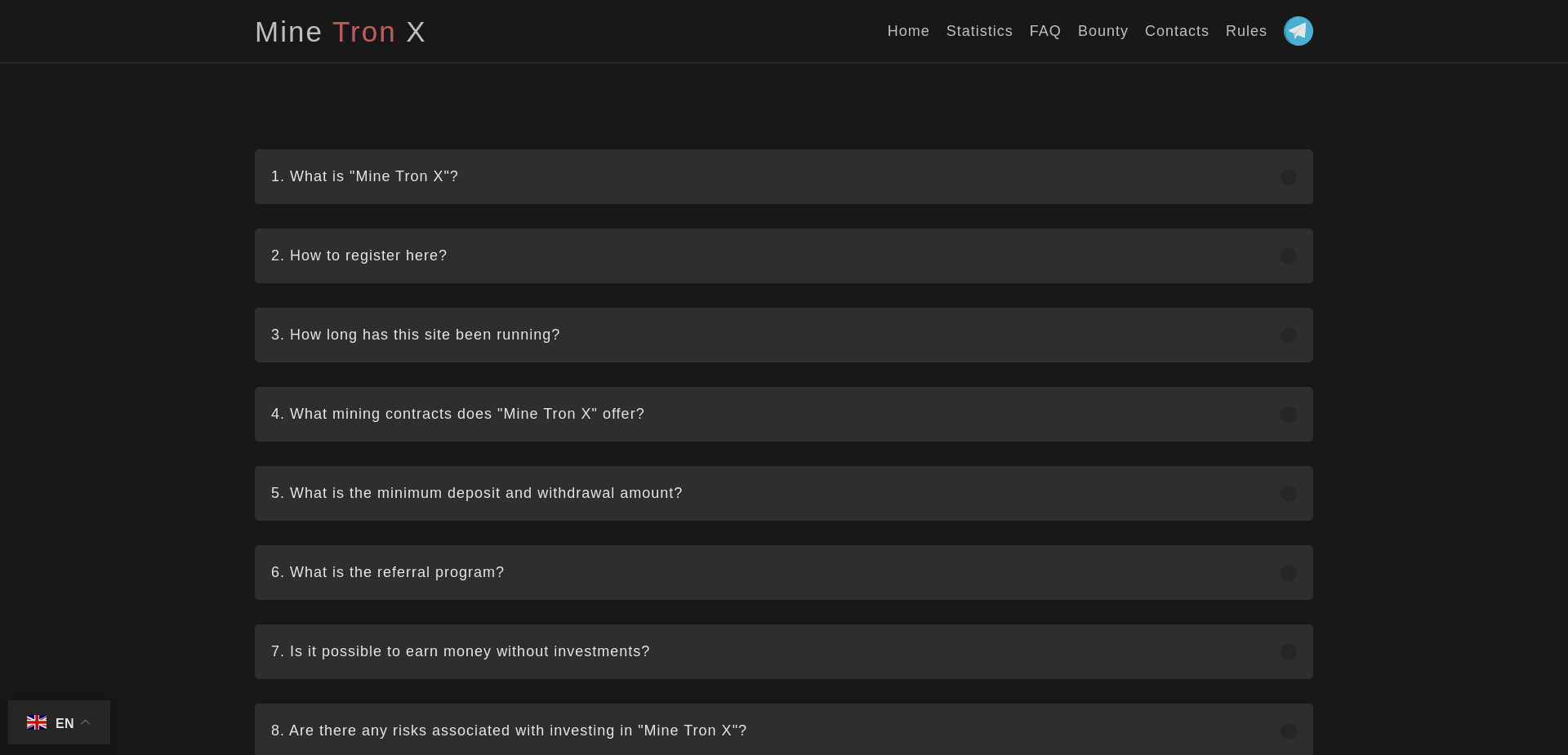 Screenshot for minetronx.net - 1