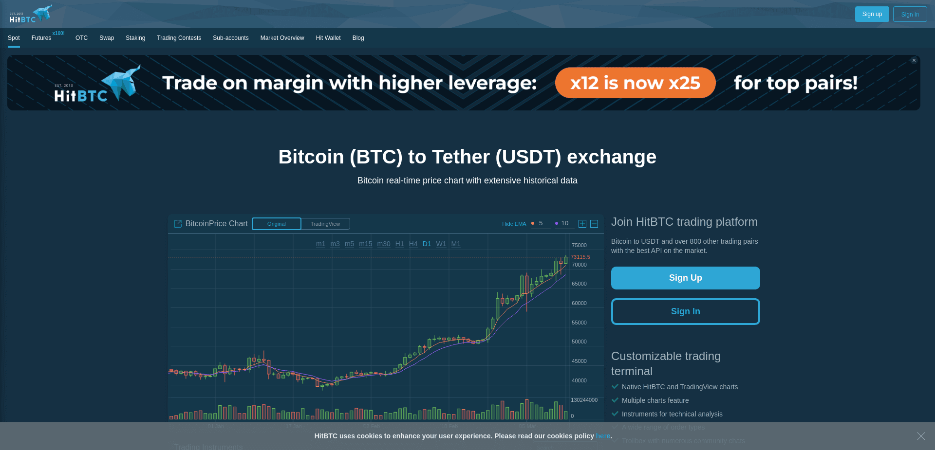 Screenshot for hitbtc.com - 0