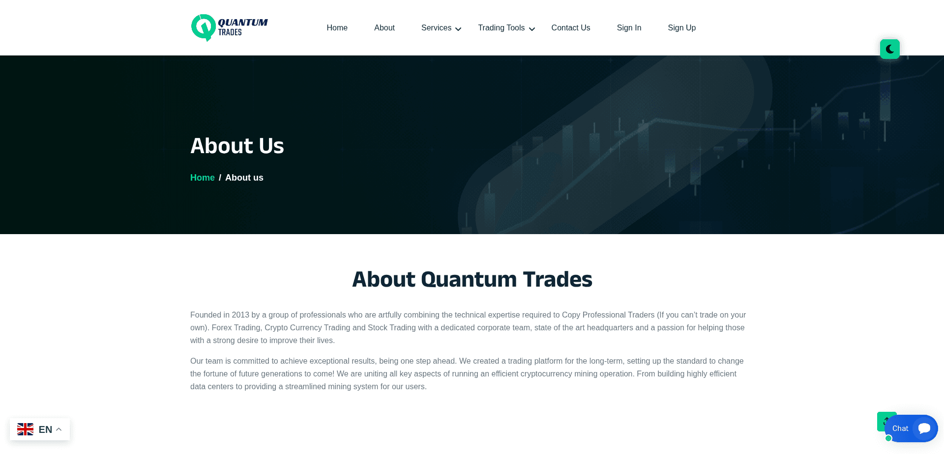 Website screenshot for https://qntrades.com/ - 3