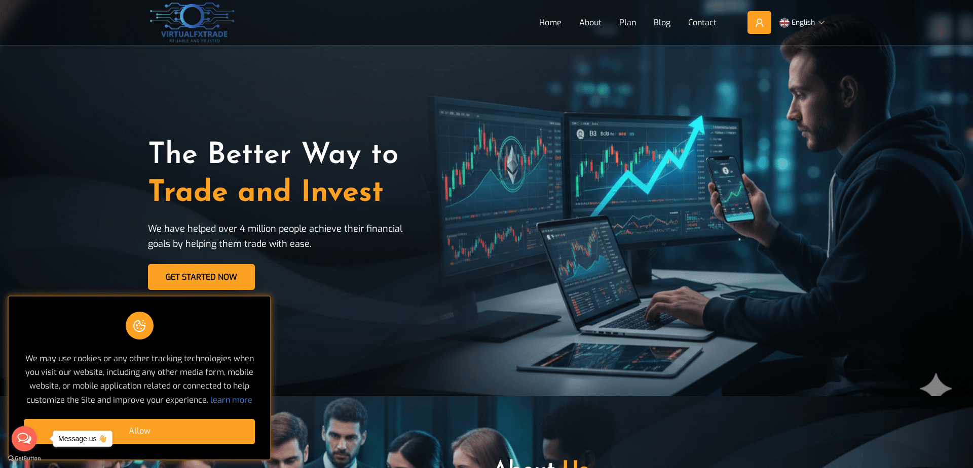 Website screenshot for https://virtualfxtrade.app/ - 1