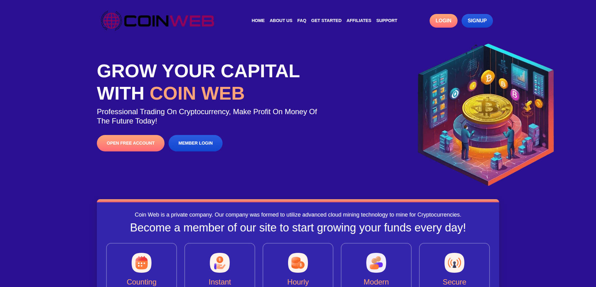 Website screenshot for https://coinweb.top/ - 1