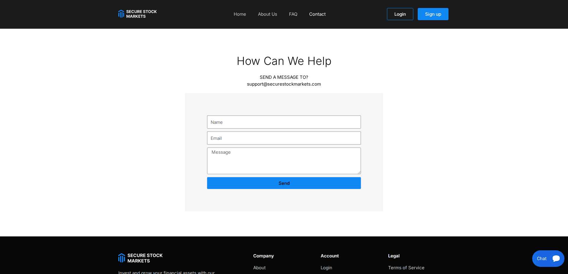 Website screenshot for https://securestockmarkets.com/ - 2