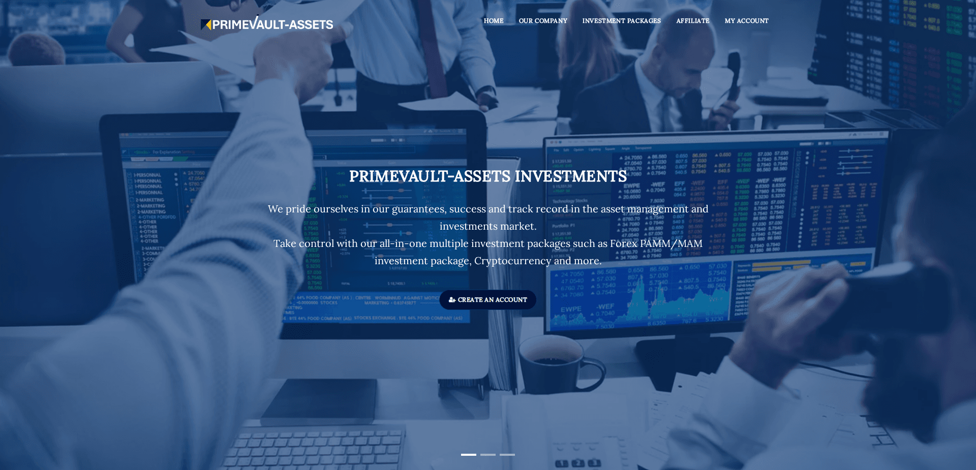 Website screenshot for https://primevault-assets.com/ - 1