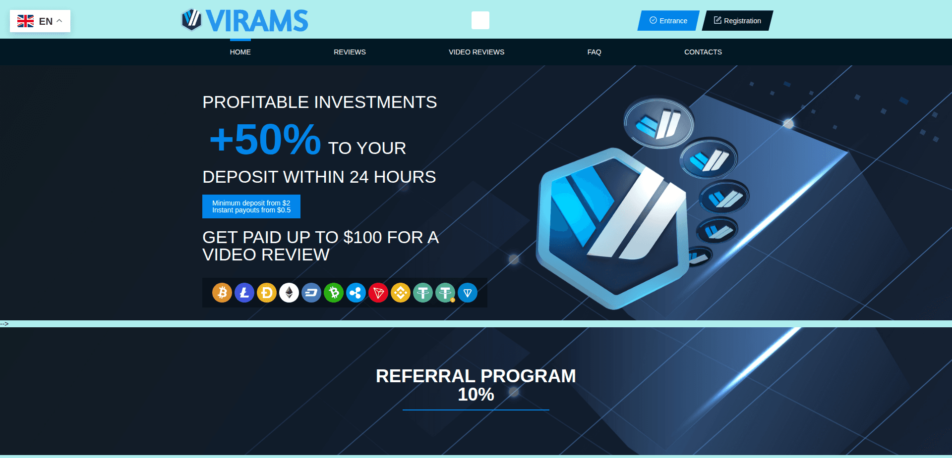 Website screenshot for https://virams.quest/ - 1