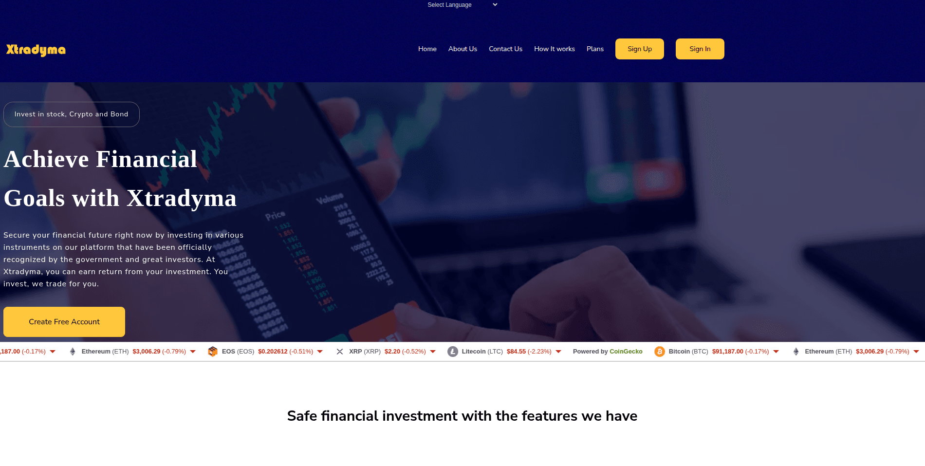 Website screenshot for https://xtradyma.com/ - 1