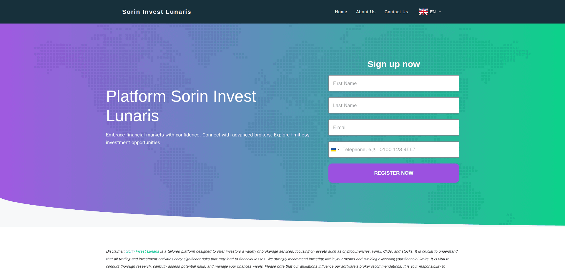Website screenshot for https://sorininvestlunaris.net/ - 1