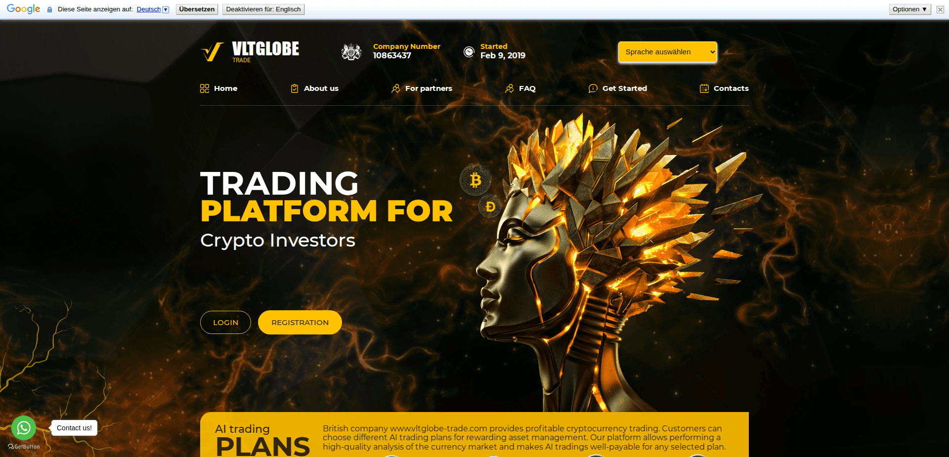 Website screenshot for https://vltglobe-trade.com/ - 1