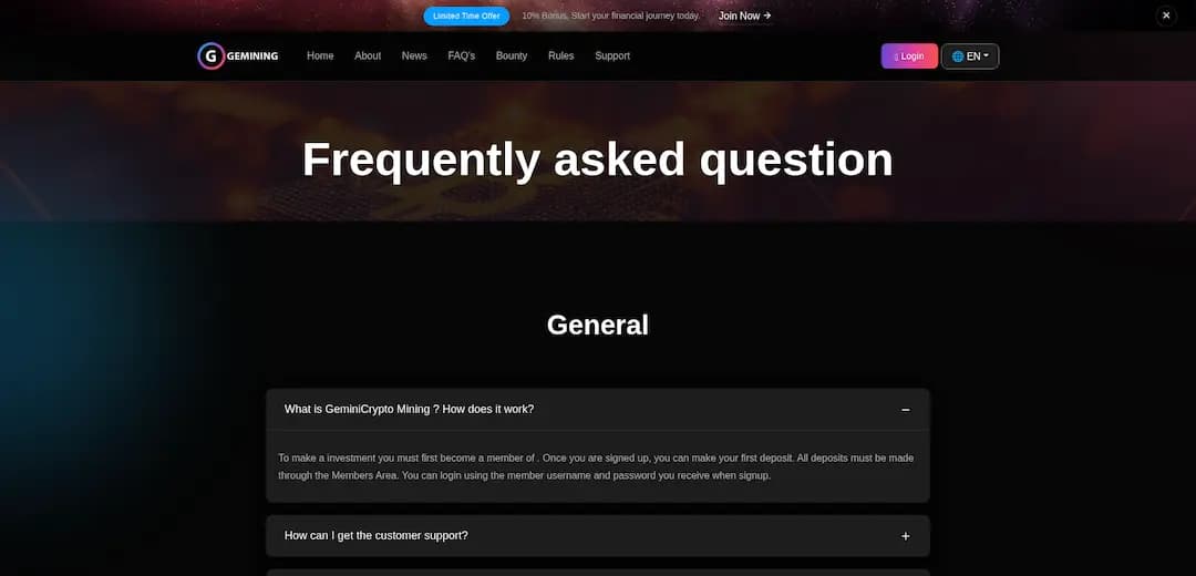 Screenshot gemining.net - 2