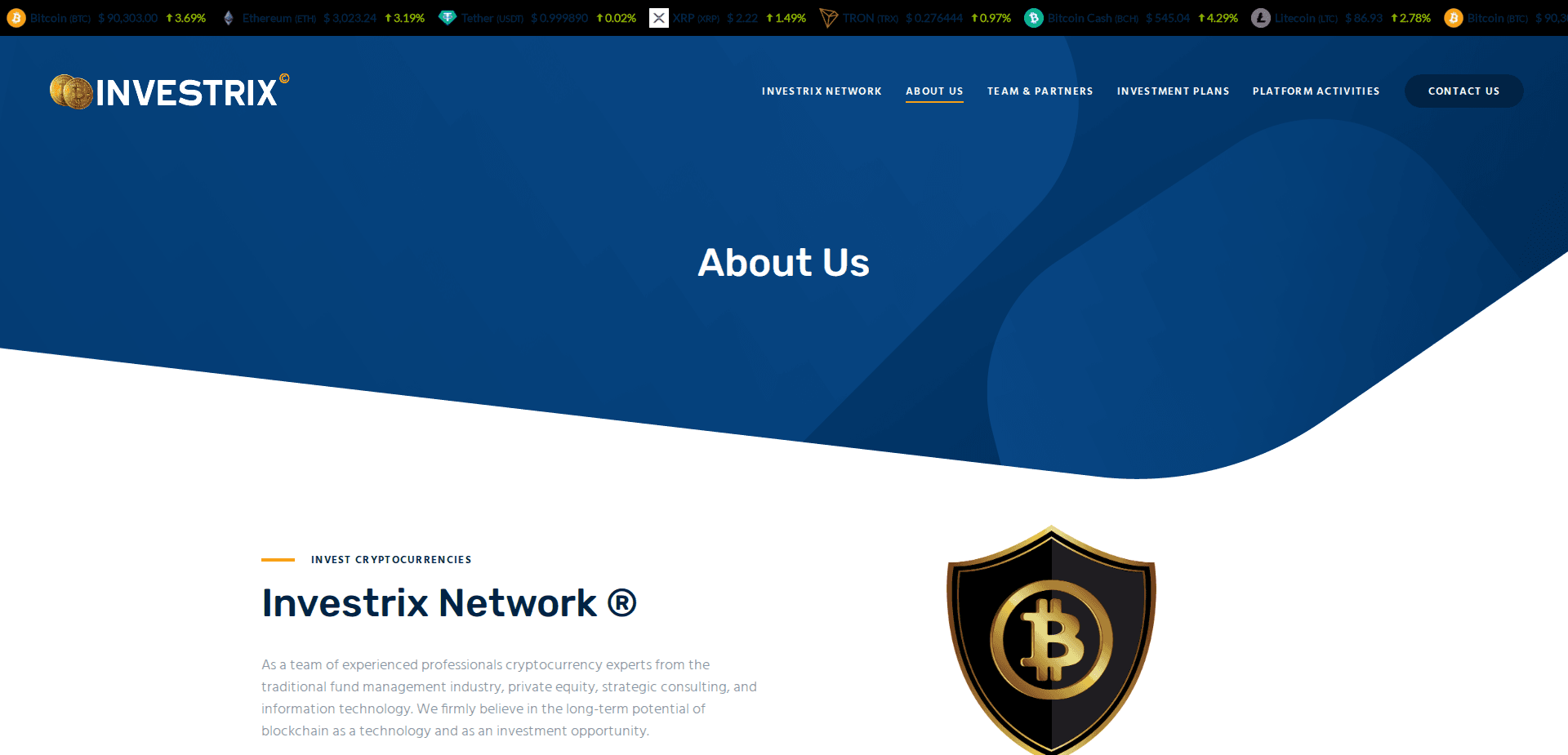 Website screenshot for https://investrix.org/ - 3
