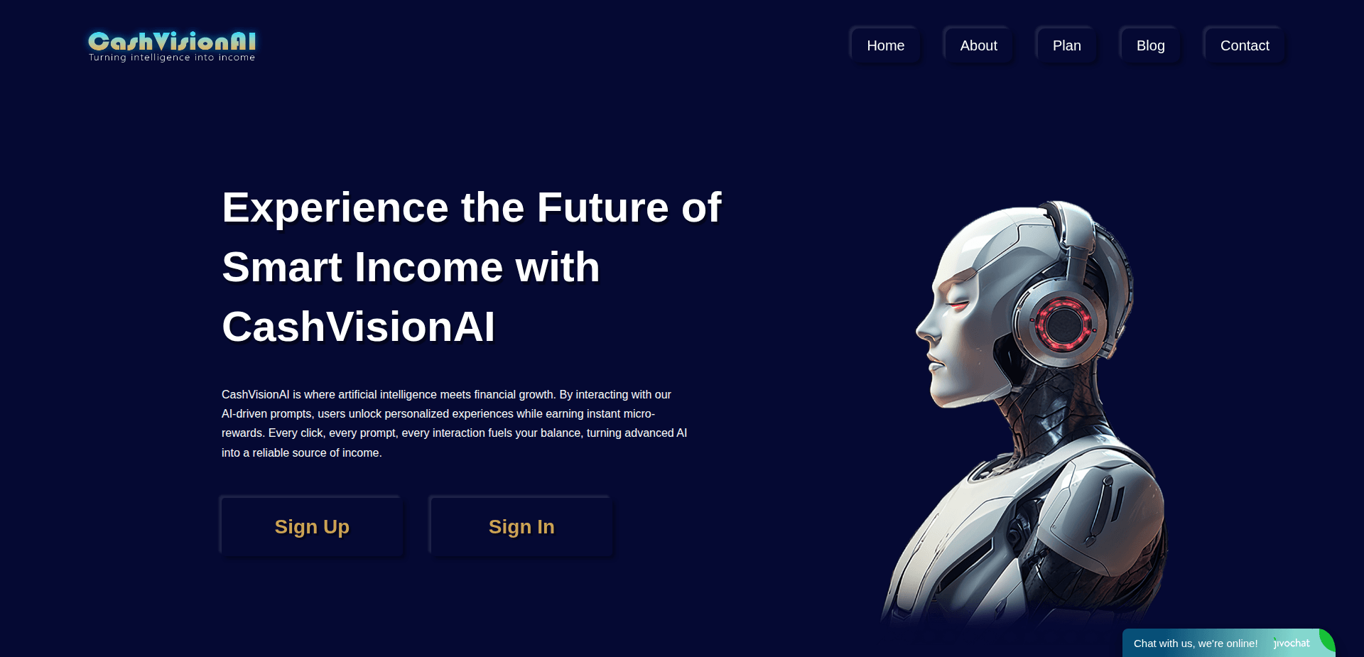 Website screenshot for https://cashvisionai.com/ - 1
