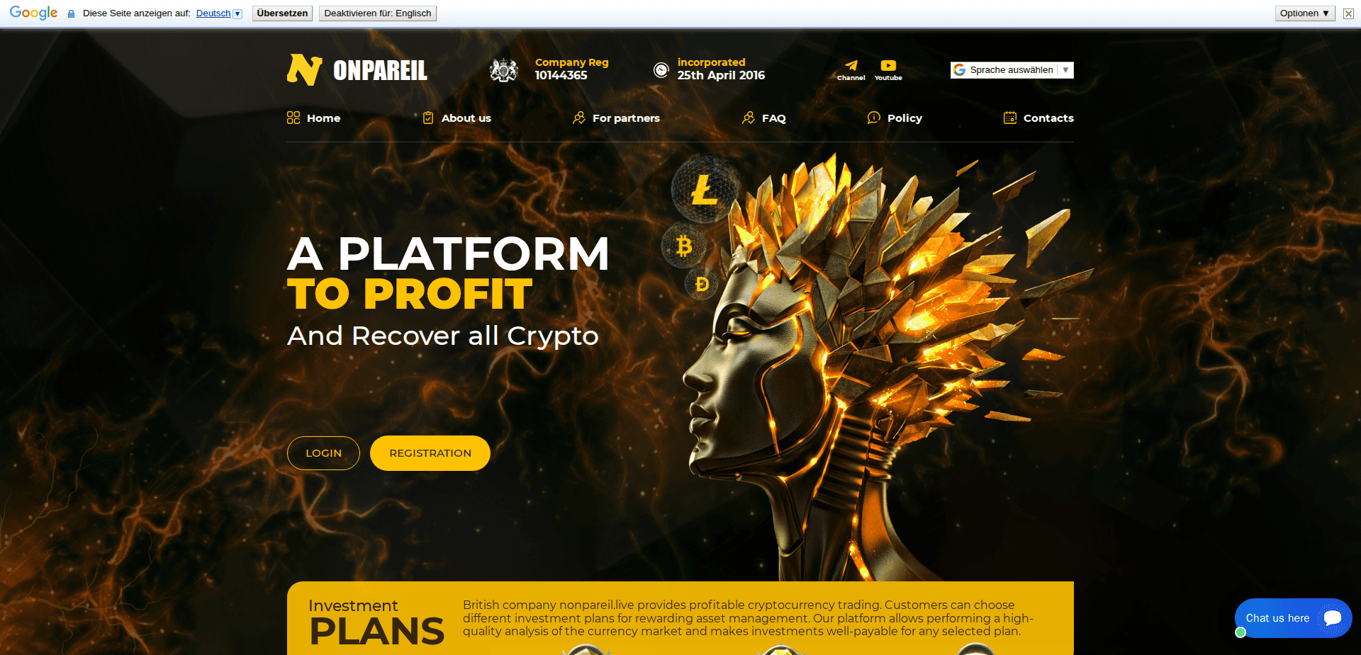 Website screenshot for https://nonpareil.live/ - 1