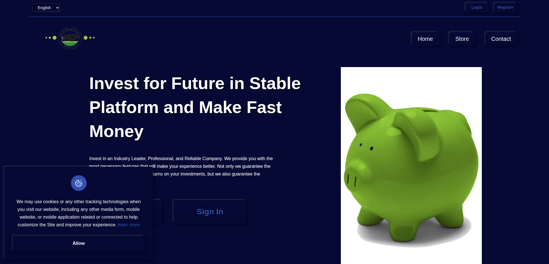 Website screenshot for https://piggyfarmtrading.com/ - 1