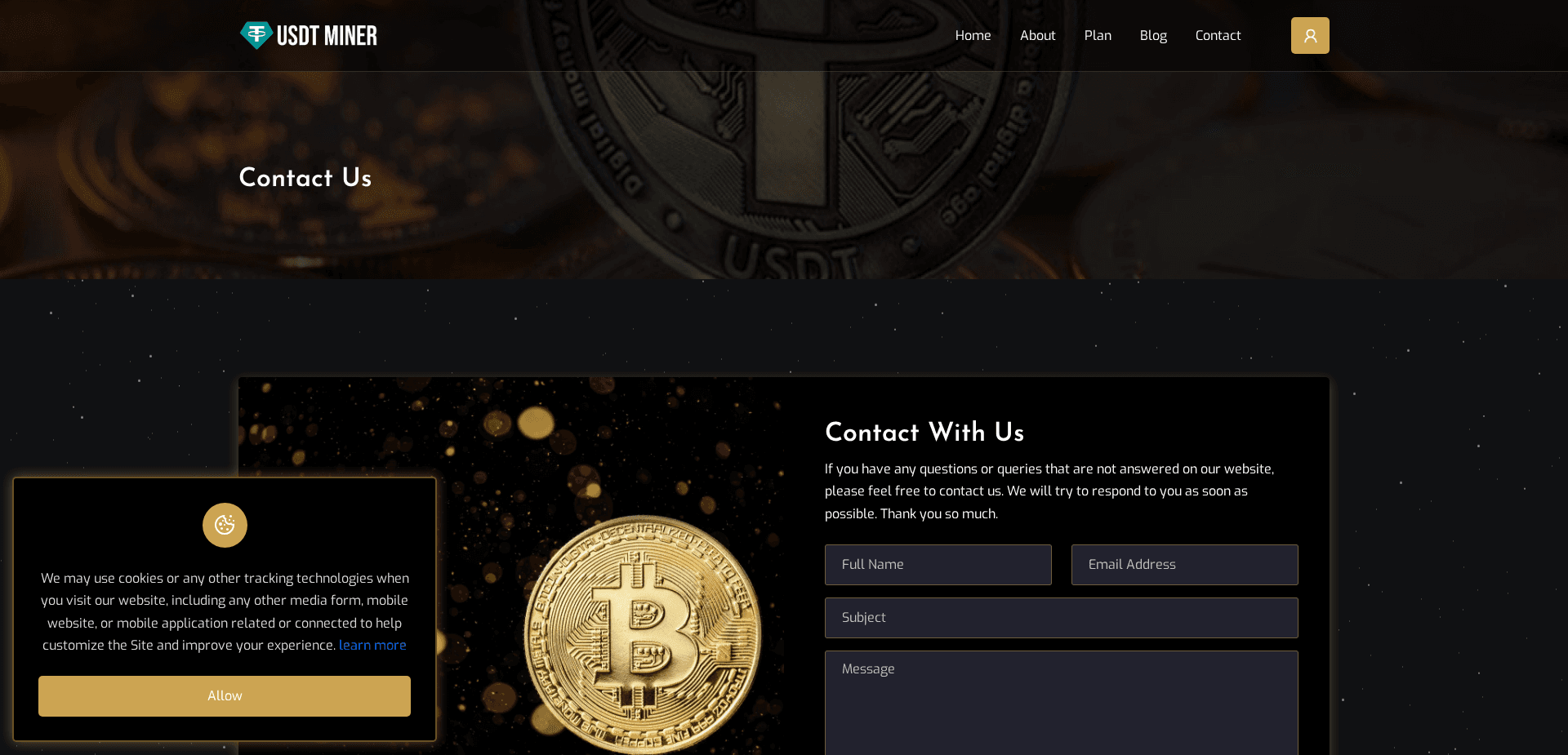 Website screenshot for https://usdt-miner.com/ - 2