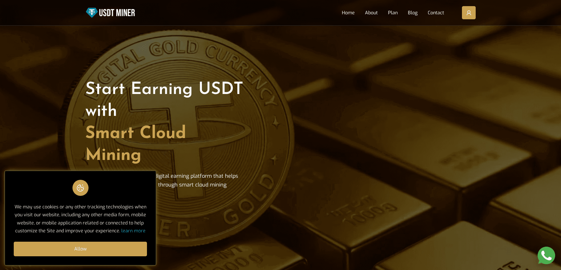 Website screenshot for https://usdt-miner.com/ - 1