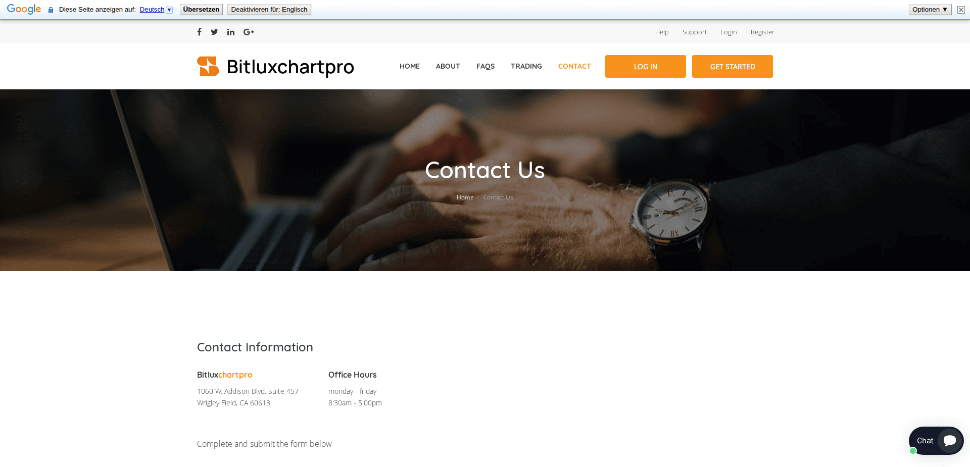 Website screenshot for https://bitluxchartpro.com/ - 2