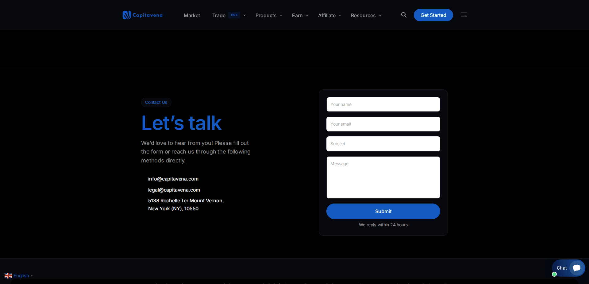 Website screenshot for https://capitavena.com/ - 2