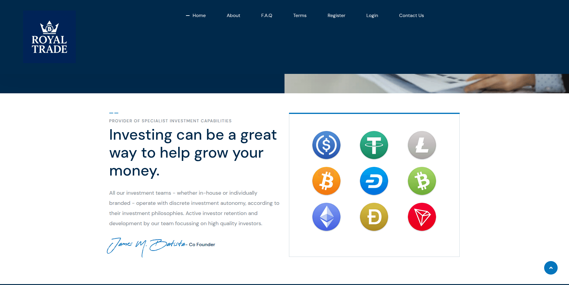 ROYAL TRADE крипто инвестиции на проекте