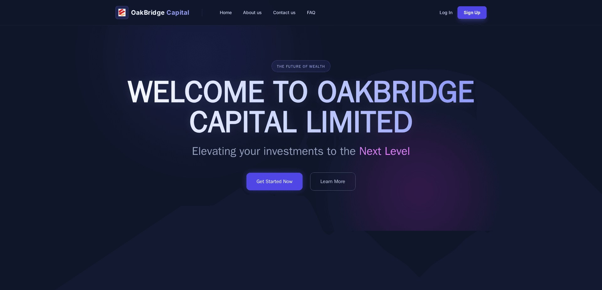Website screenshot for https://oakbridgecapital.online/ - 1
