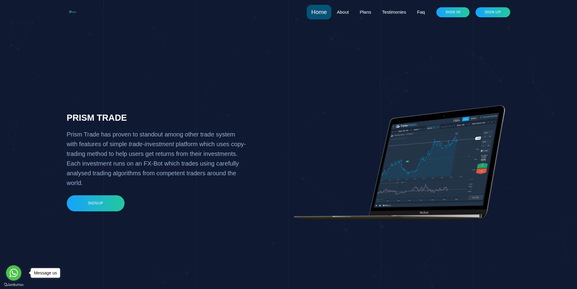 Screenshot prism-trade.top - 1