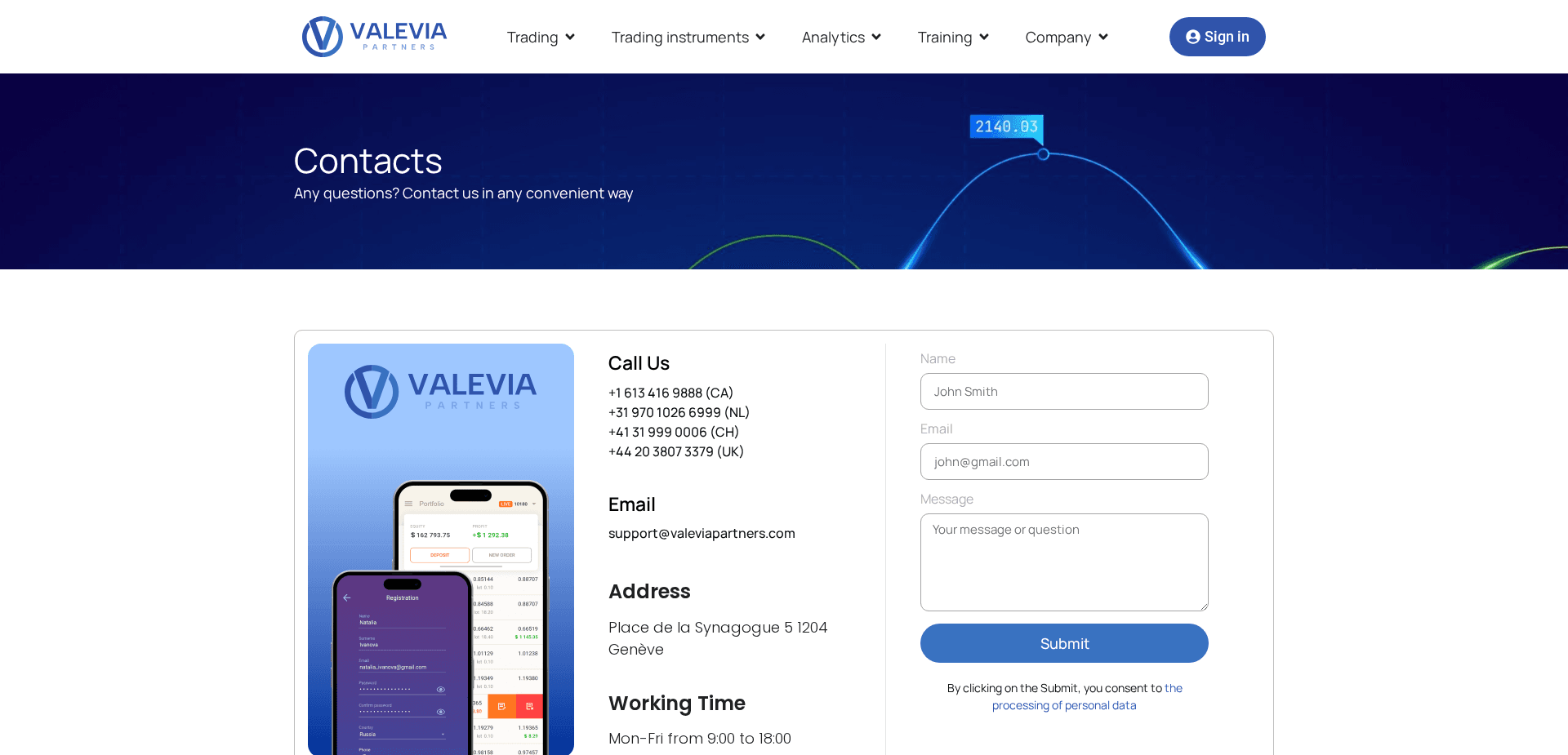 Website screenshot for https://valeviapartners.net/ - 2