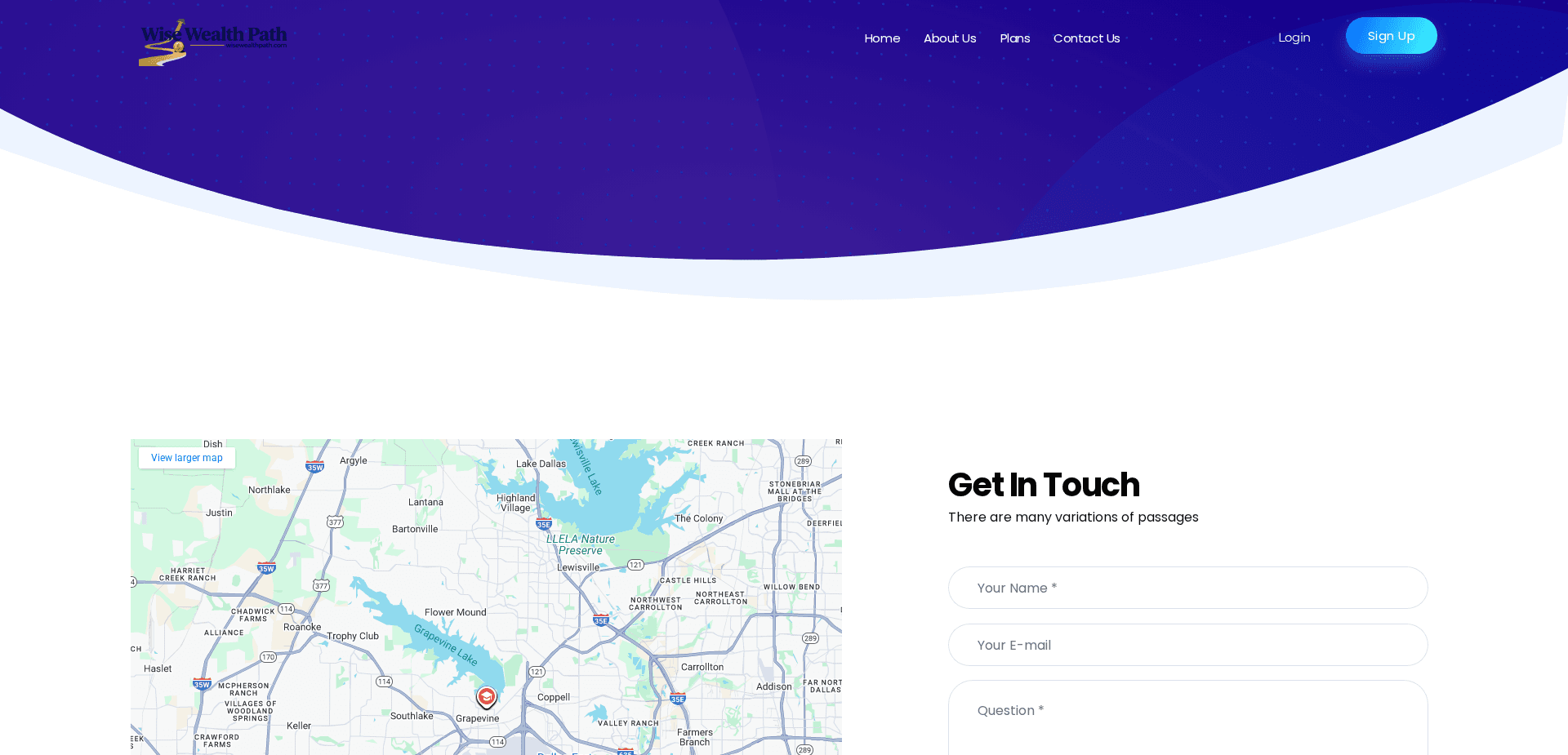 Website screenshot for https://wisewealthpath.com/ - 2