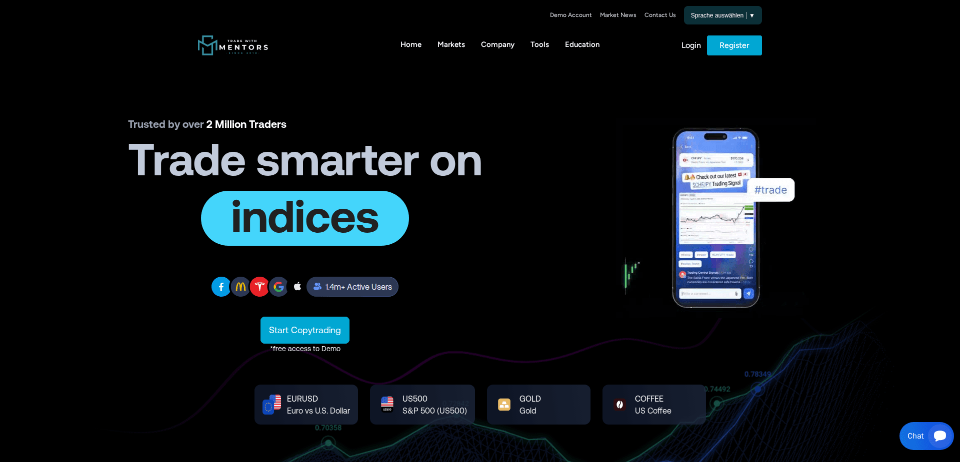 Website screenshot for https://tradewithmentor.com/ - 1