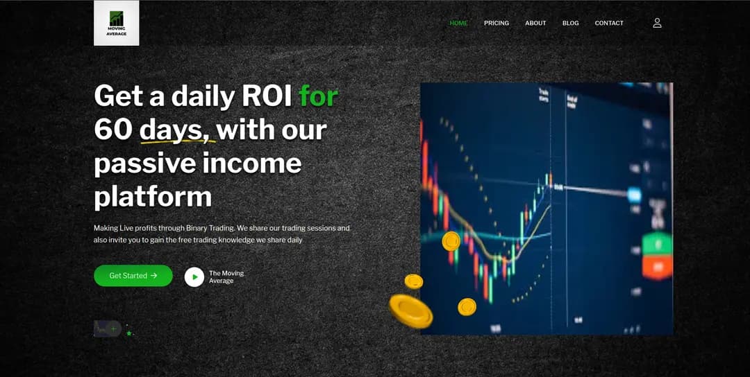 Website screenshot for https://themovingaverage.online/ - 2