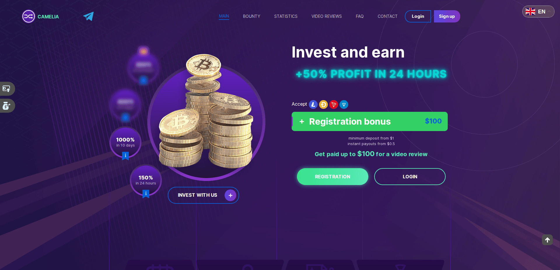 Website screenshot for https://camelia.business/ - 1