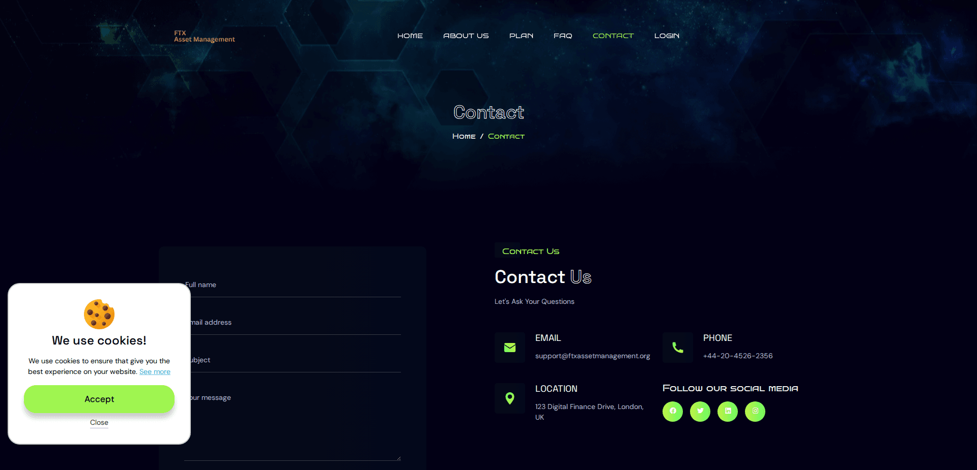 Website screenshot for https://ftxassetmanagement.org/ - 2
