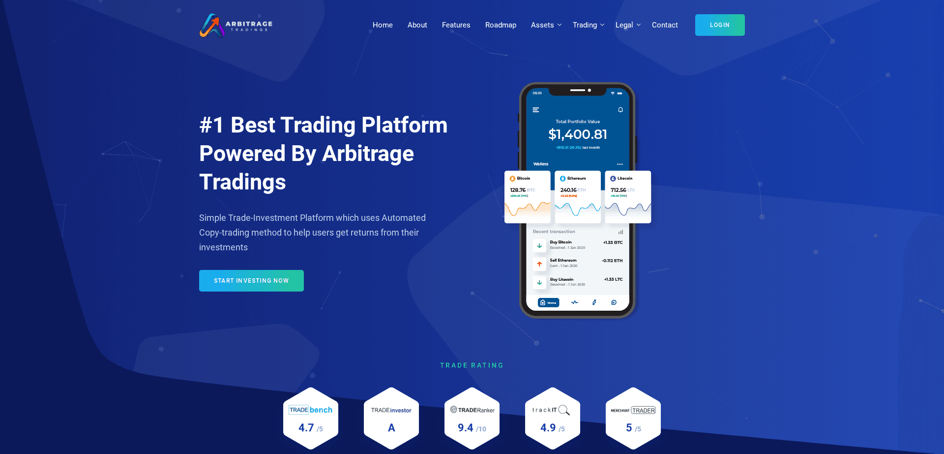 Website screenshot for https://arbitrage-tradings.net/ - 1