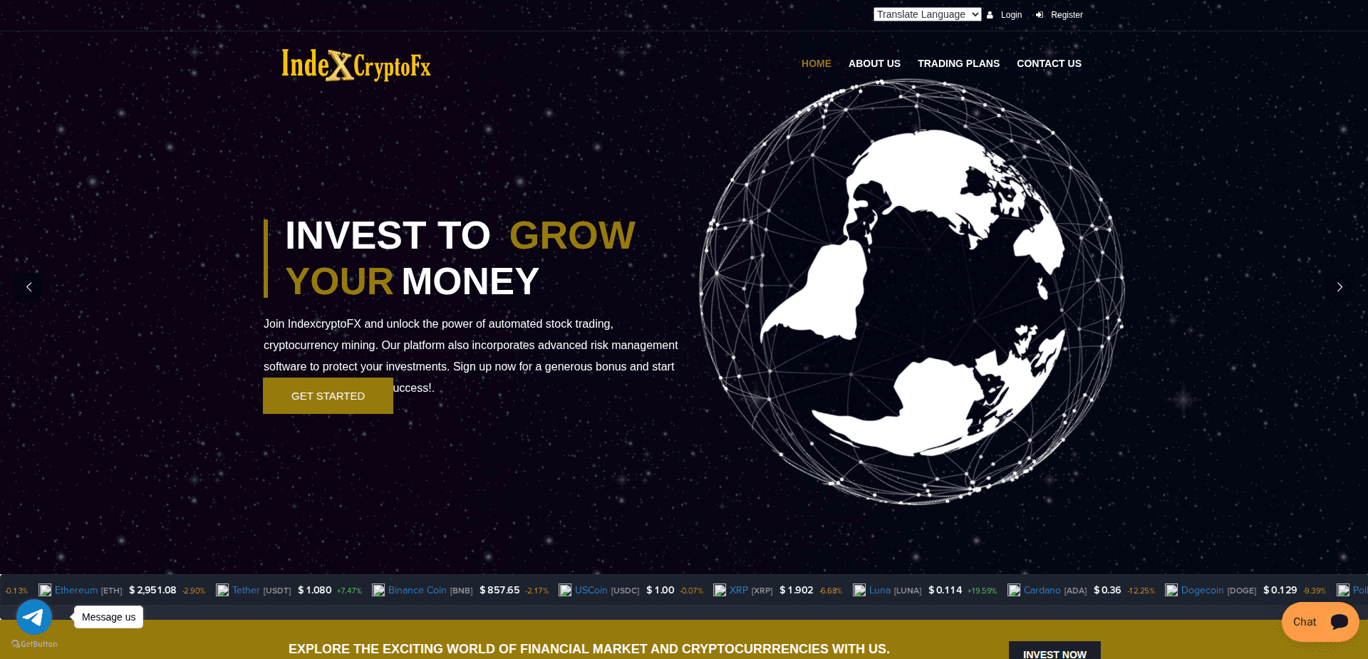 Website screenshot for https://indexcryptofx.com/ - 1