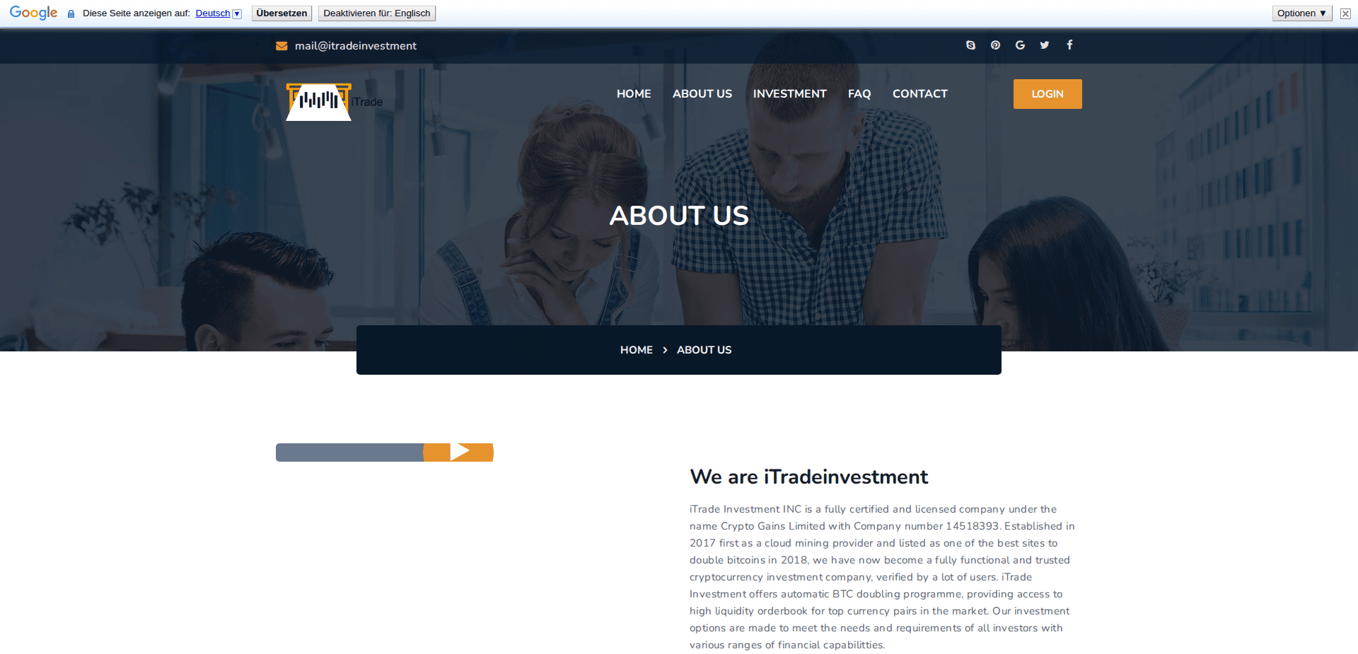Website screenshot for https://itradeinvestment.com/ - 3