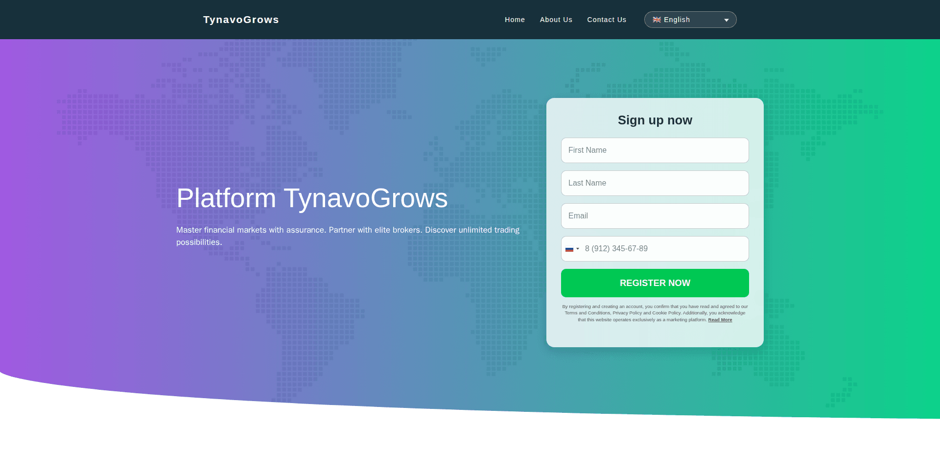 Website screenshot for https://tynavogrows-app.com/ - 1