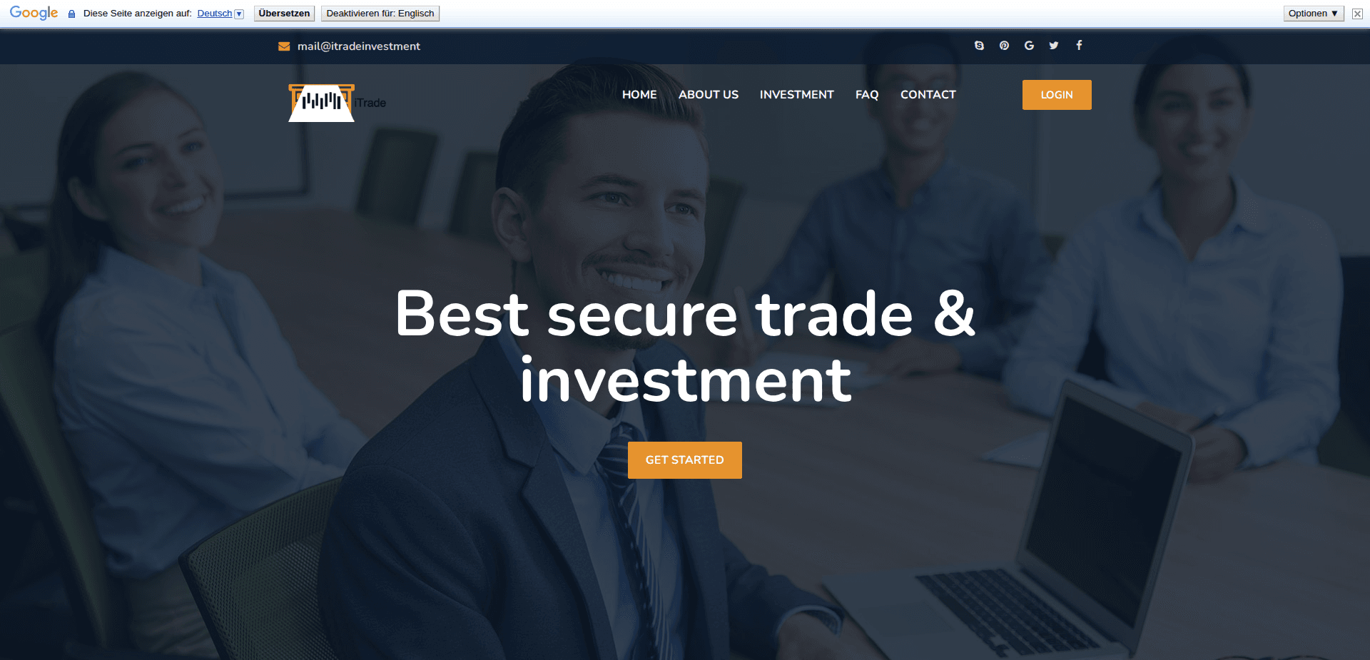 Website screenshot for https://itradeinvestment.com/ - 1