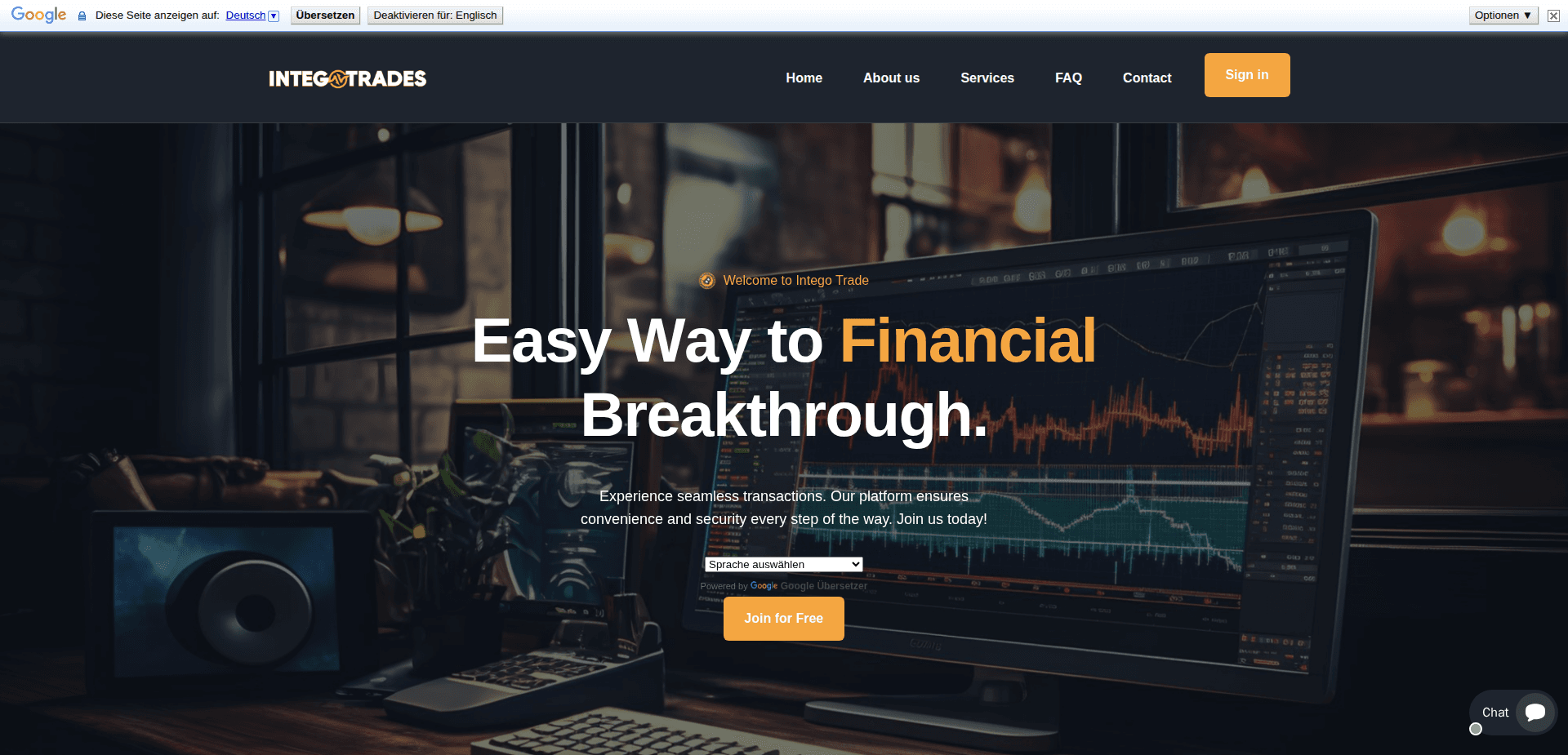 Website screenshot for https://integotrade.pro/ - 1