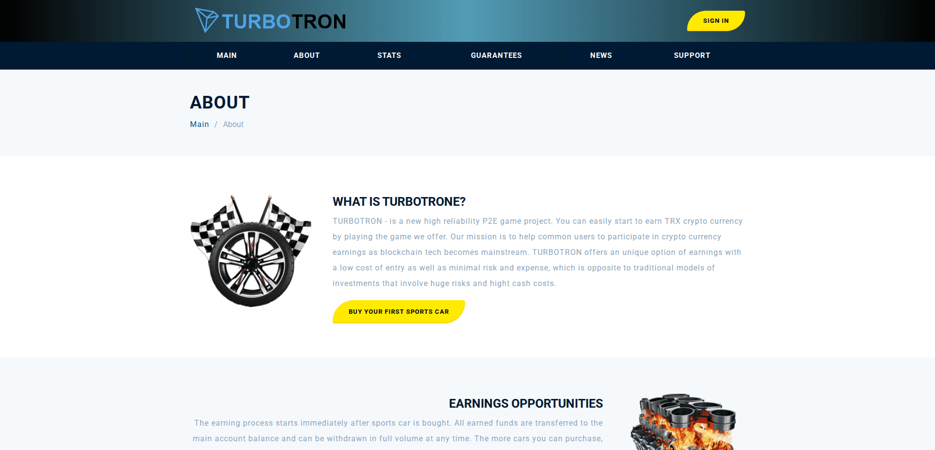 Website screenshot for https://turbotron.run/ - 2