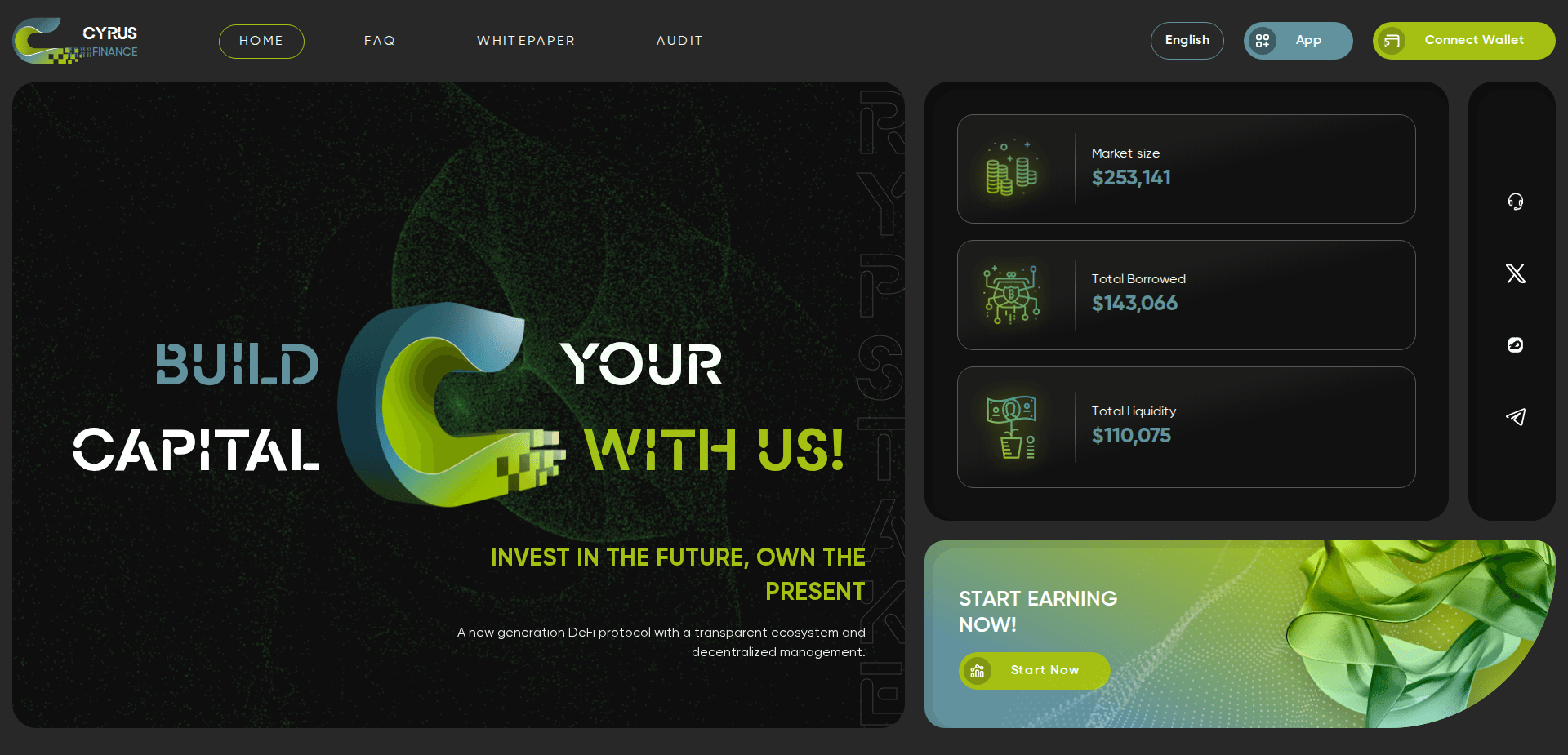 Website screenshot for https://cyrus.finance/ - 1