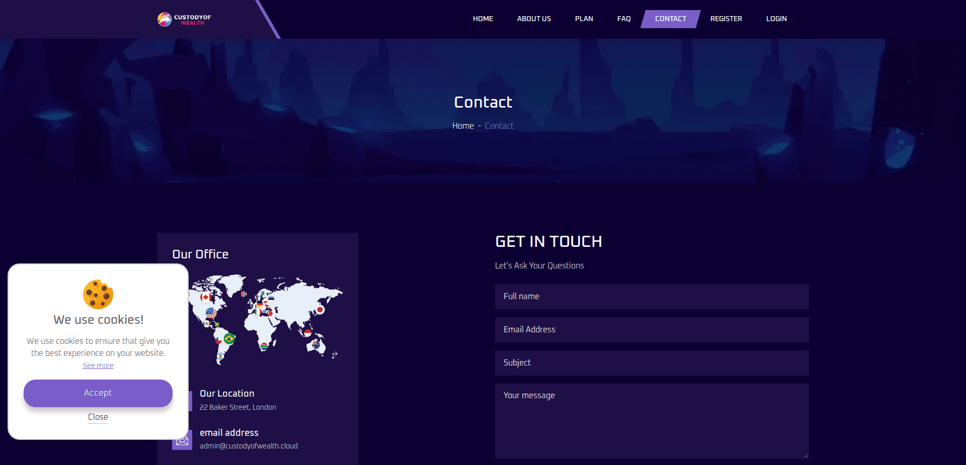 Website screenshot for https://custodyofwealth.cloud/ - 2