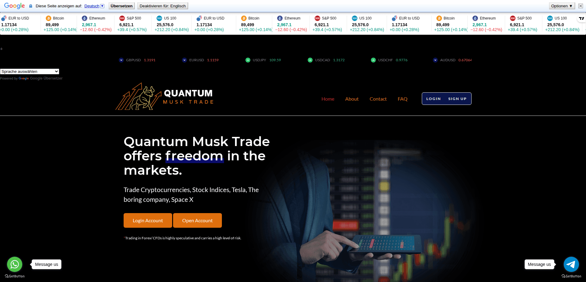 Website screenshot for https://quantummusktrade.com/ - 1