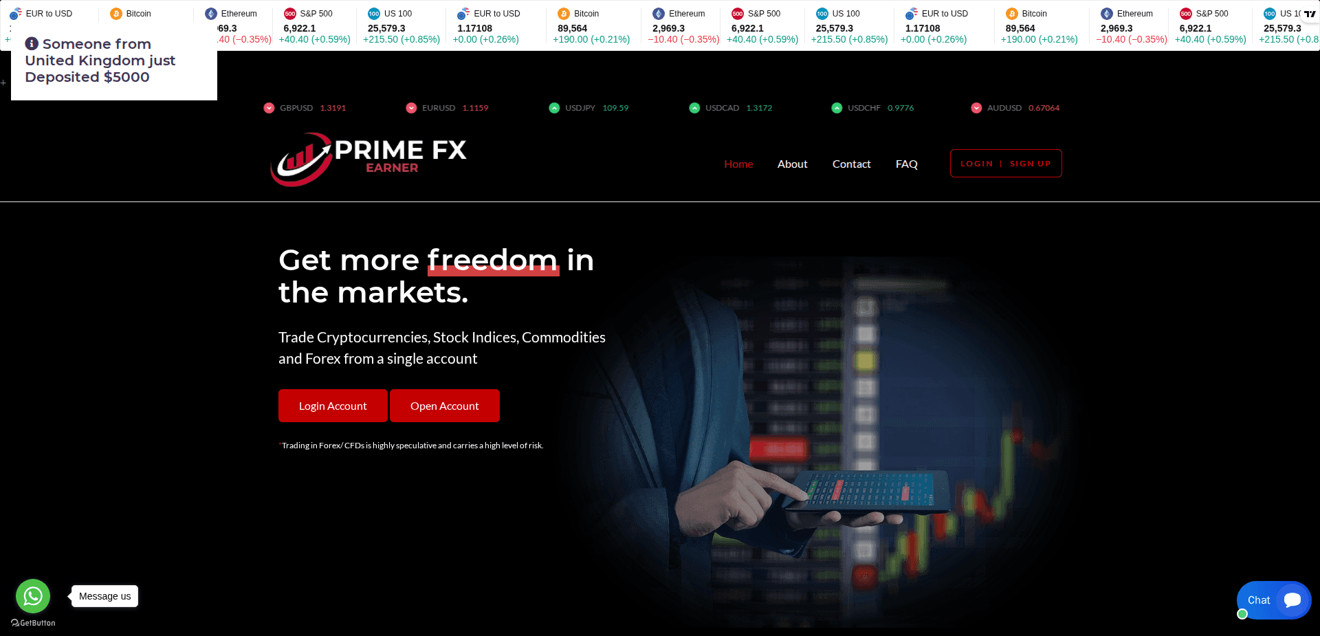 Website screenshot for https://primefxearners.pro/ - 1