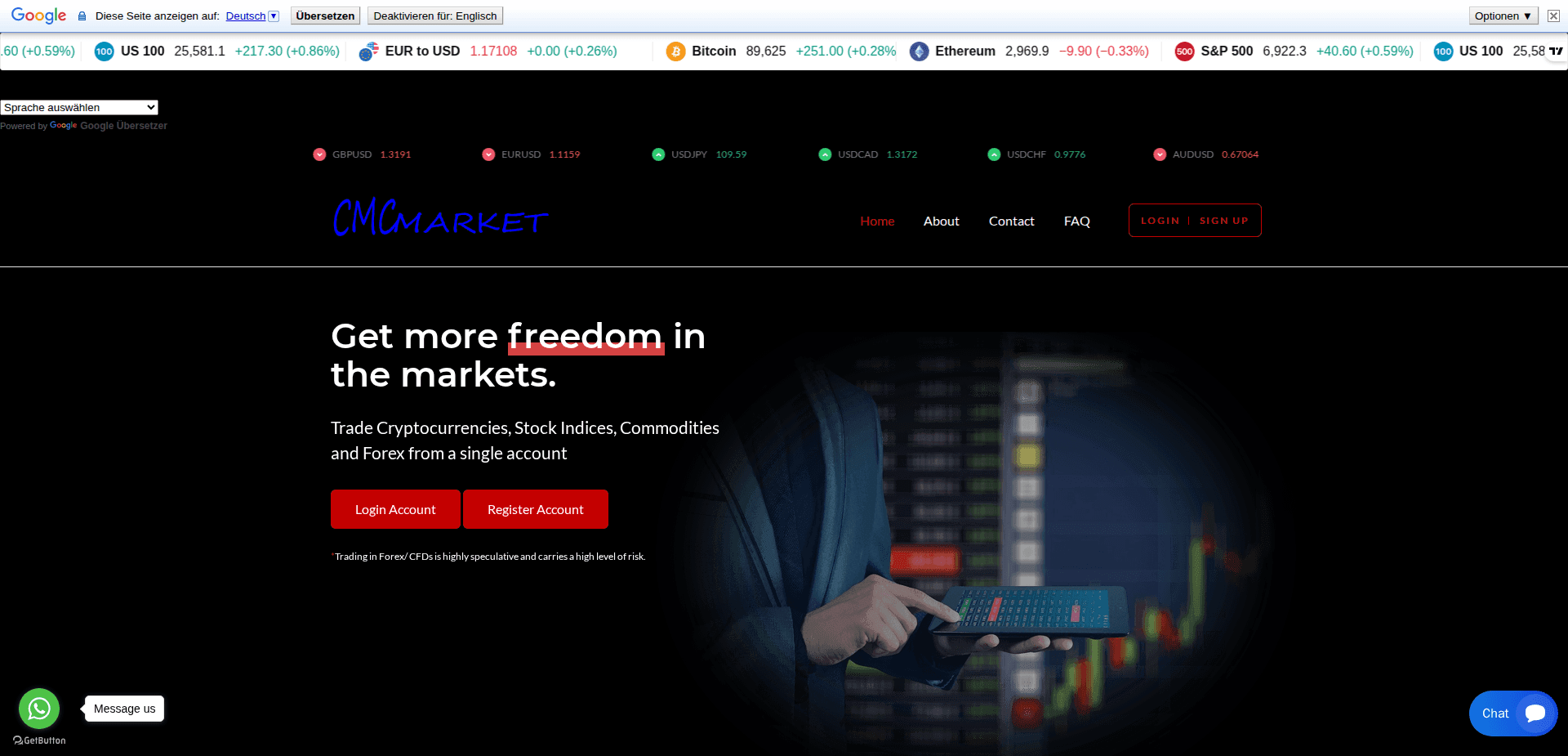 Website screenshot for https://cmcmarket.click/ - 1