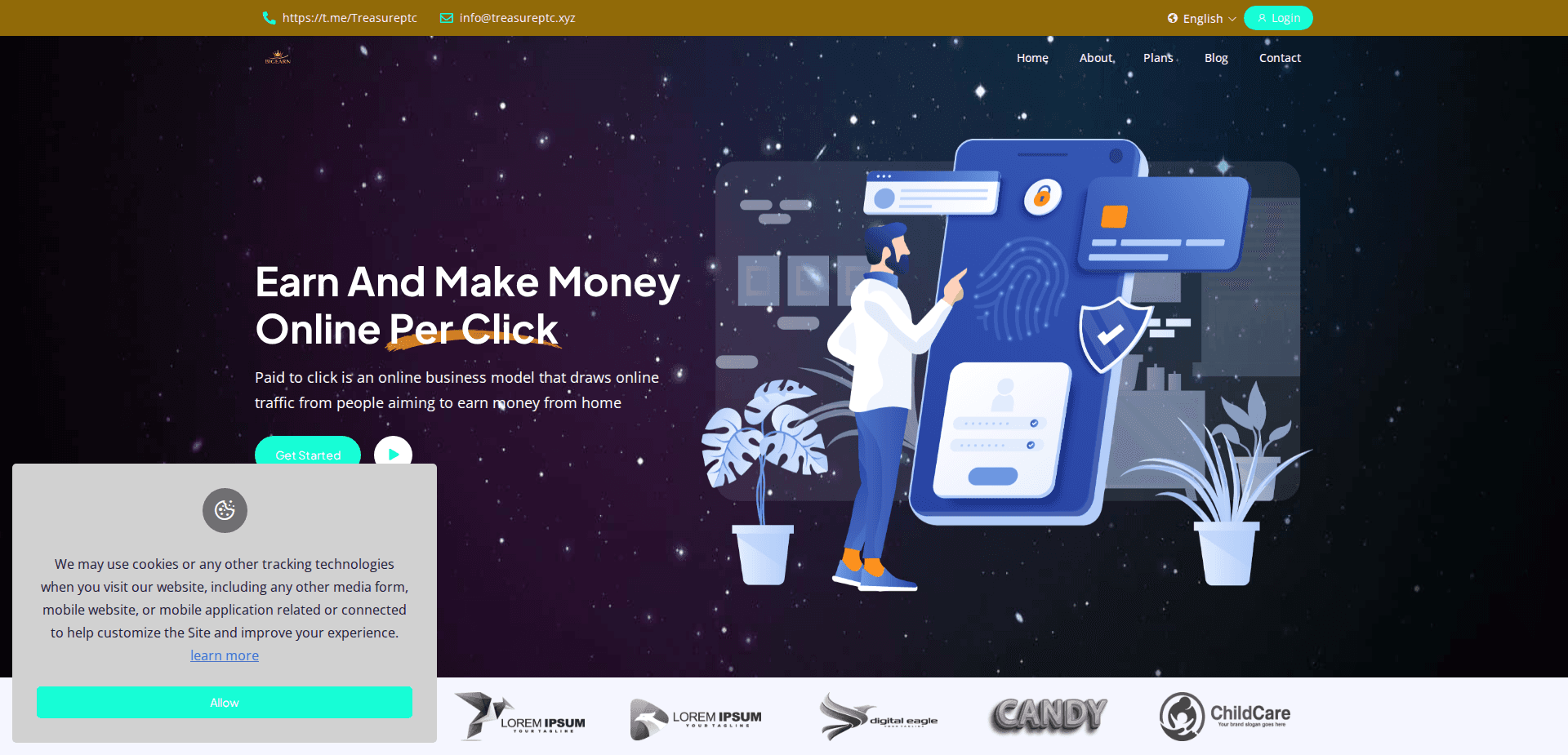 Website screenshot for https://bigearn.online/ - 1