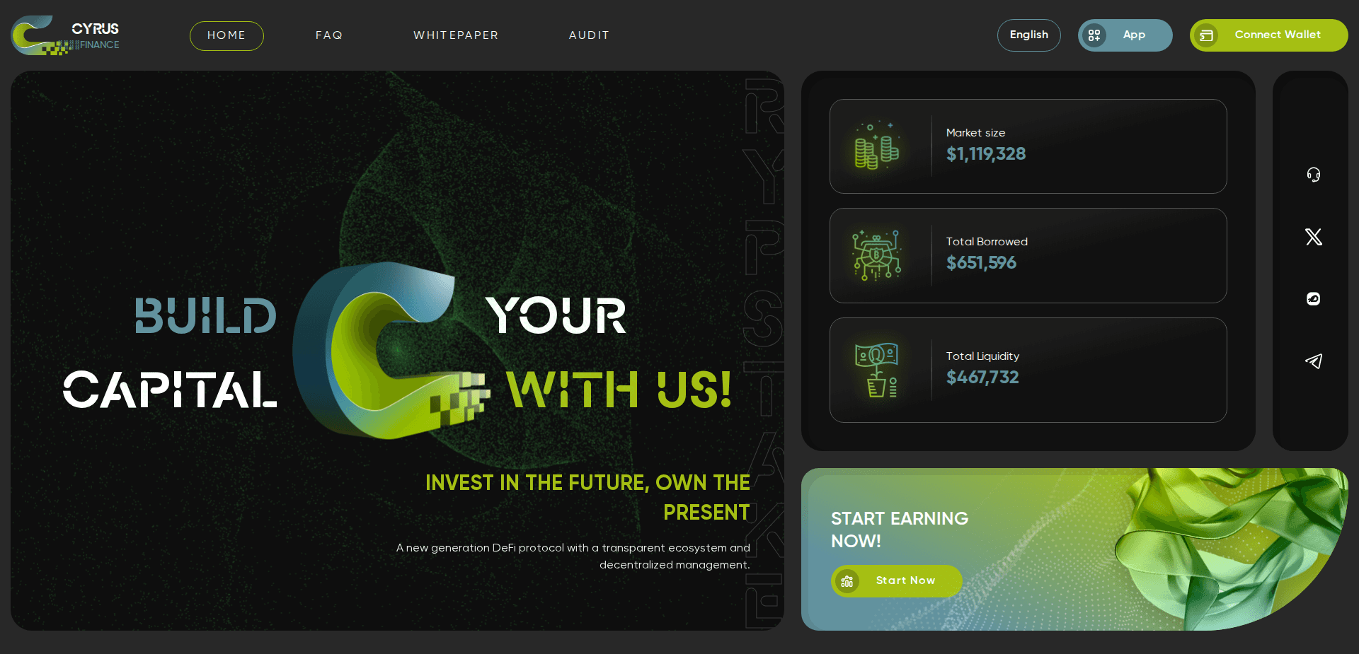 Website screenshot for https://cyrusfinance.xyz/ - 1