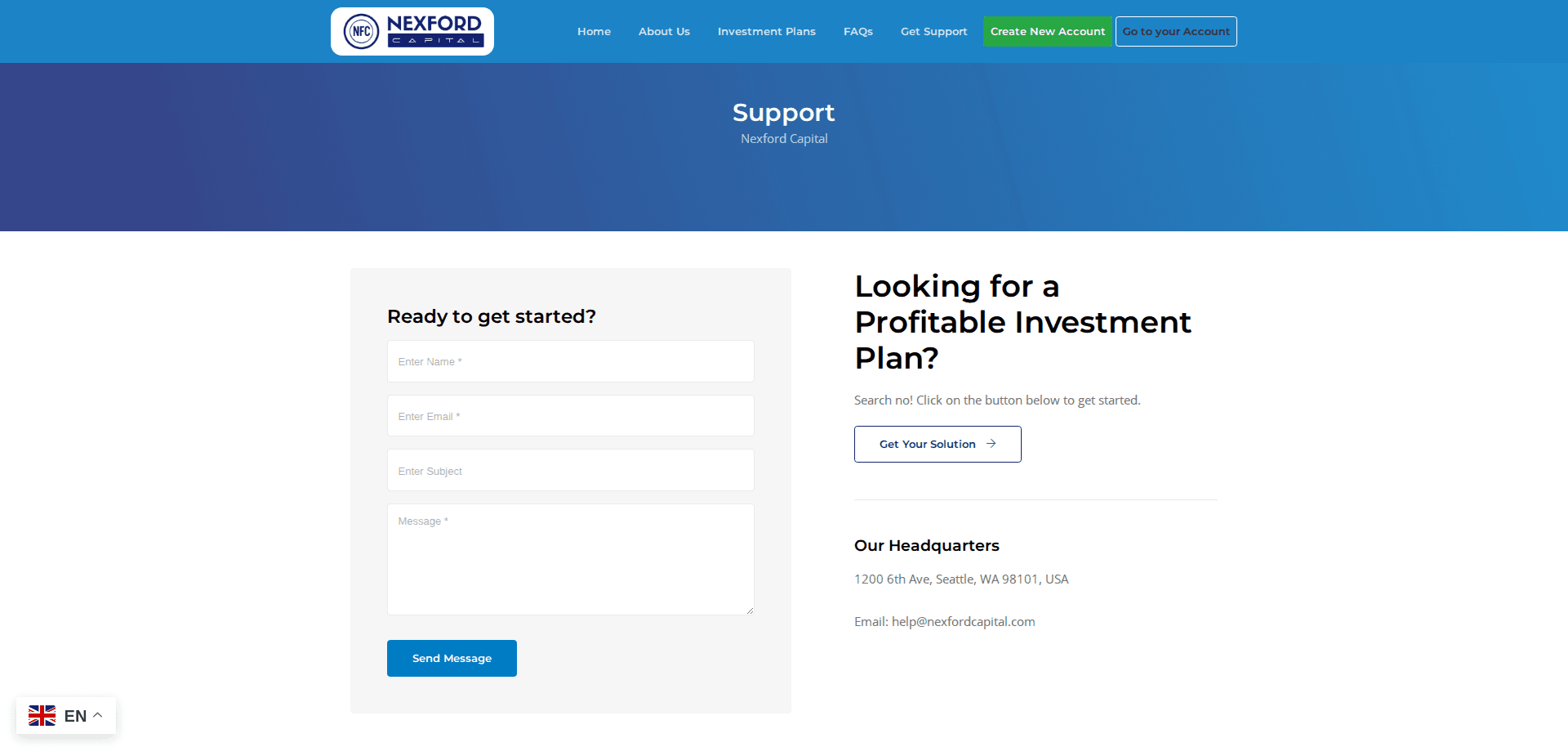 Website screenshot for https://nexfordcapital.com/ - 1
