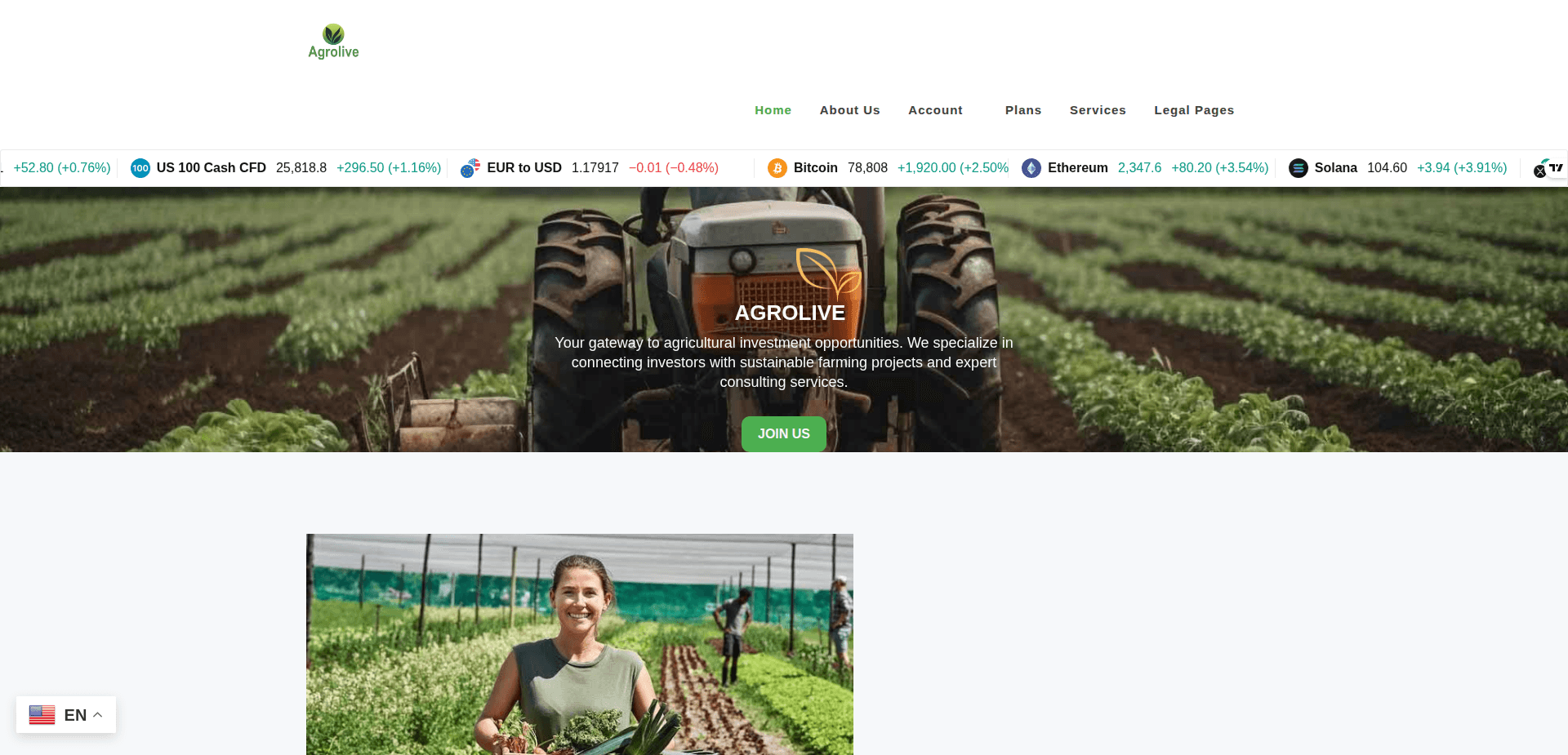 Website screenshot for https://agrolive.org/ - 1
